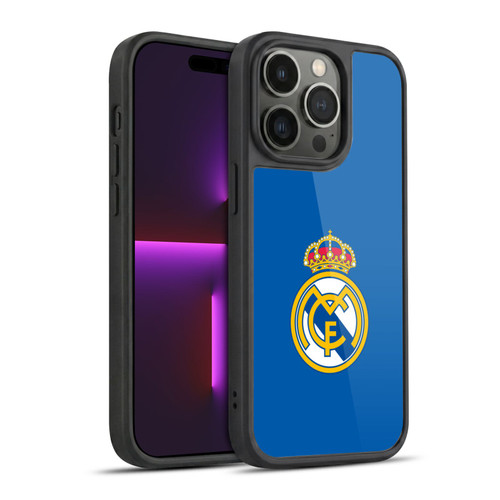 Real Madrid CF Origin Plain Logo Blue Gel Armour Case For Apple iPhone 14 Pro