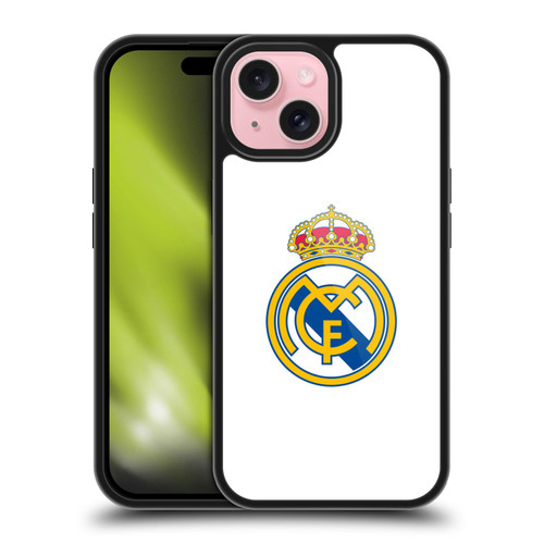 Real Madrid CF Origin Plain Logo White Gel Armour Case For Apple iPhone 15