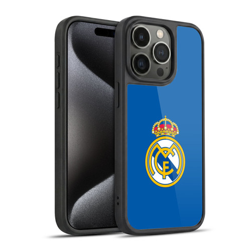 Real Madrid CF Origin Plain Logo Blue Gel Armour Case For Apple iPhone 15 Pro