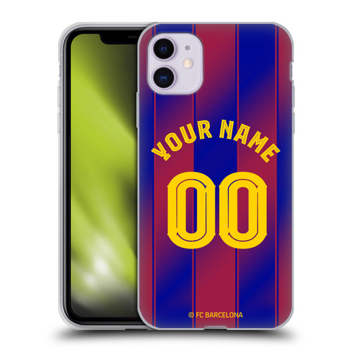 Custom Customised Personalised FC Barcelona 2025/26 Kit Home Soft Gel Case for Apple iPhone 11