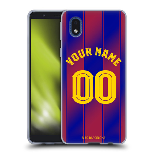 Custom Customised Personalised FC Barcelona 2025/26 Kit Home Soft Gel Case for Samsung Galaxy A01 Core (2020)