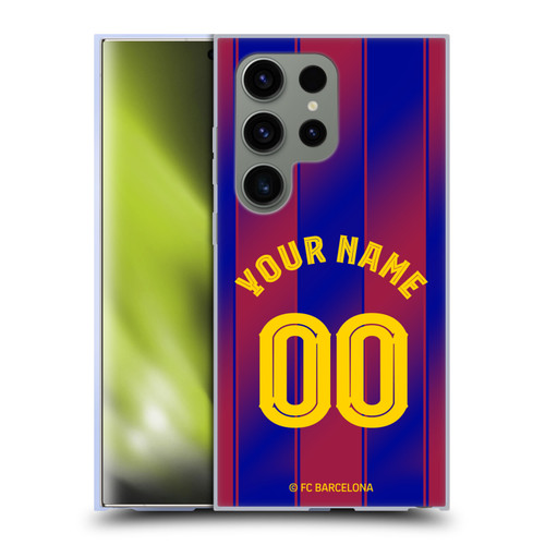 Custom Customised Personalised FC Barcelona 2025/26 Kit Home Soft Gel Case for Samsung Galaxy S24 Ultra 5G
