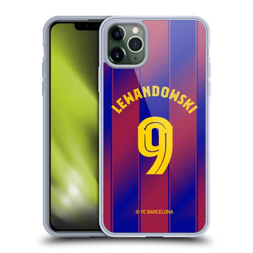 FC Barcelona 2025/26 Players Home Kit Robert Lewandowski Soft Gel Case for Apple iPhone 11 Pro Max