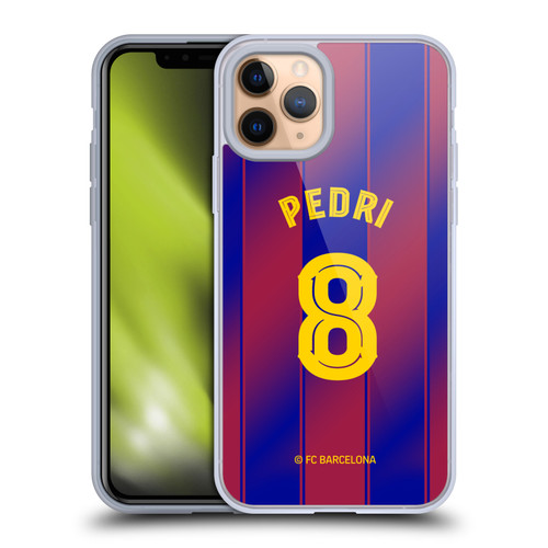 FC Barcelona 2025/26 Players Home Kit Pedri Soft Gel Case for Apple iPhone 11 Pro