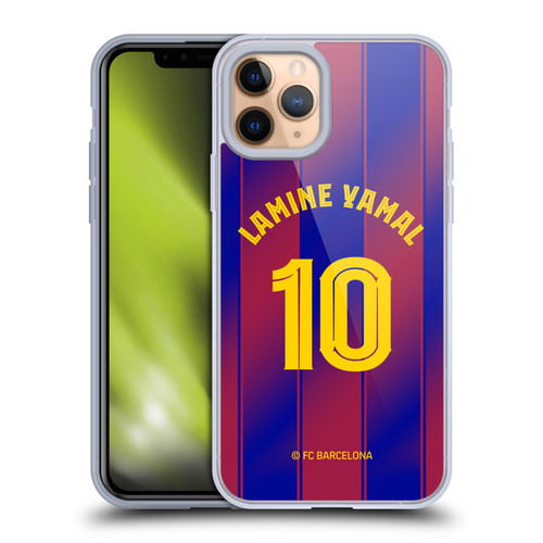 FC Barcelona 2025/26 Players Home Kit Lamine Yamal Soft Gel Case for Apple iPhone 11 Pro