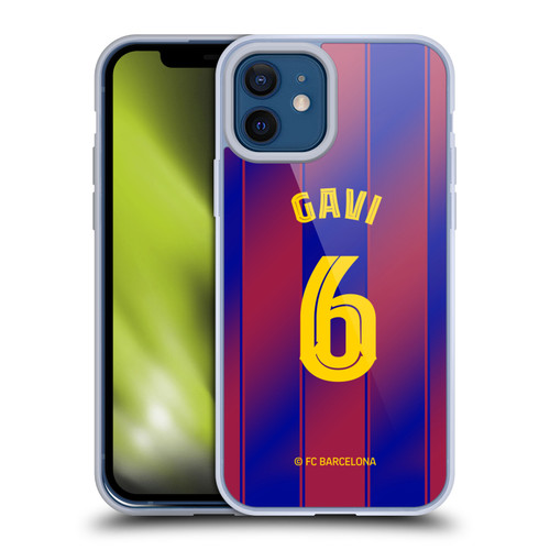 FC Barcelona 2025/26 Players Home Kit Gavi Soft Gel Case for Apple iPhone 12 / iPhone 12 Pro