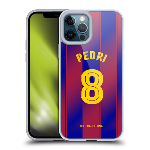 FC Barcelona 2025/26 Players Home Kit Pedri Soft Gel Case for Apple iPhone 12 Pro Max
