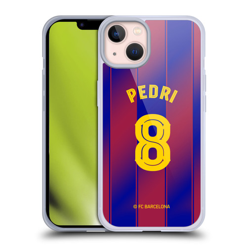 FC Barcelona 2025/26 Players Home Kit Pedri Soft Gel Case for Apple iPhone 13