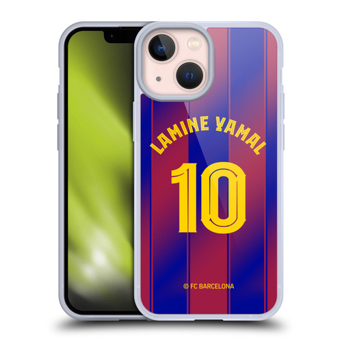 FC Barcelona 2025/26 Players Home Kit Lamine Yamal Soft Gel Case for Apple iPhone 13 Mini
