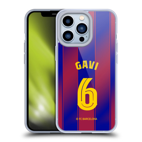 FC Barcelona 2025/26 Players Home Kit Gavi Soft Gel Case for Apple iPhone 13 Pro & MagSafe
