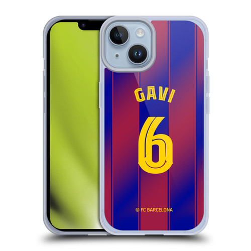 FC Barcelona 2025/26 Players Home Kit Gavi Soft Gel Case for Apple iPhone 14