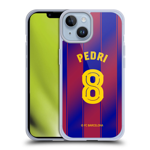 FC Barcelona 2025/26 Players Home Kit Pedri Soft Gel Case for Apple iPhone 14