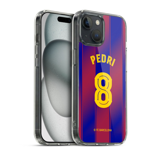 FC Barcelona 2025/26 Players Home Kit Pedri Soft Gel Case for Apple iPhone 15 & MagSafe