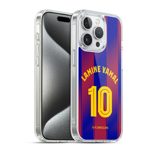 FC Barcelona 2025/26 Players Home Kit Lamine Yamal Soft Gel Case for Apple iPhone 15 Pro & MagSafe