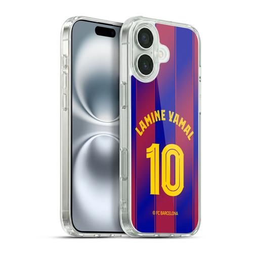 FC Barcelona 2025/26 Players Home Kit Lamine Yamal Soft Gel Case for Apple iPhone 16 Plus & MagSafe