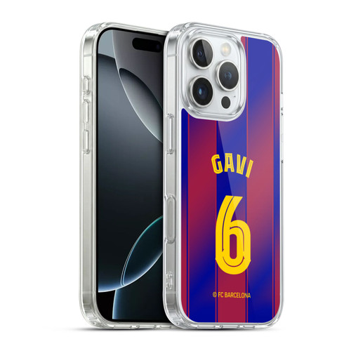 FC Barcelona 2025/26 Players Home Kit Gavi Soft Gel Case for Apple iPhone 16 Pro & MagSafe