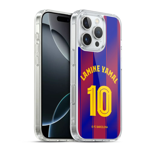FC Barcelona 2025/26 Players Home Kit Lamine Yamal Soft Gel Case for Apple iPhone 16 Pro & MagSafe