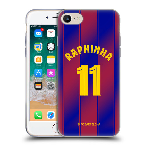 FC Barcelona 2025/26 Players Home Kit Raphinha Soft Gel Case for Apple iPhone 7 / 8 / SE 2020 & 2022 & MagSafe