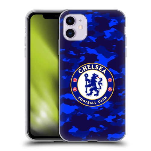 Chelsea Football Club Crest Camouflage Soft Gel Case for Apple iPhone 11