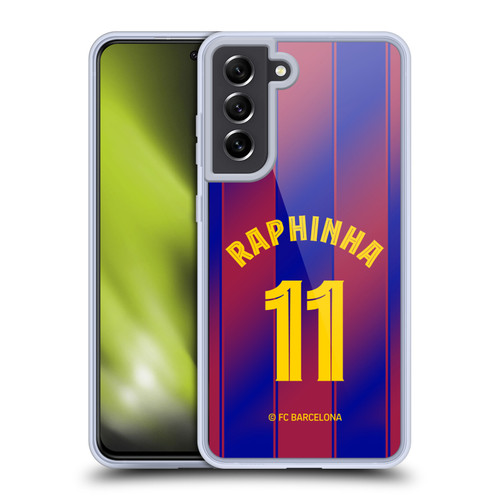 FC Barcelona 2025/26 Players Home Kit Raphinha Soft Gel Case for Samsung Galaxy S21 FE 5G FC Barcelona 2025/26 Players Home Kit Raphinha Soft Gel Case for Samsung Galaxy S21 FE 5G