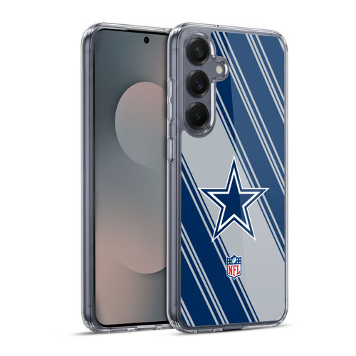 NFL Dallas Cowboys Artwork Stripes Soft Gel Case for Samsung Galaxy S25+ & MagSafe