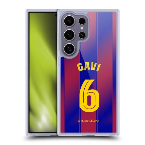 FC Barcelona 2025/26 Players Home Kit Gavi Soft Gel Case for Samsung Galaxy S25 Ultra