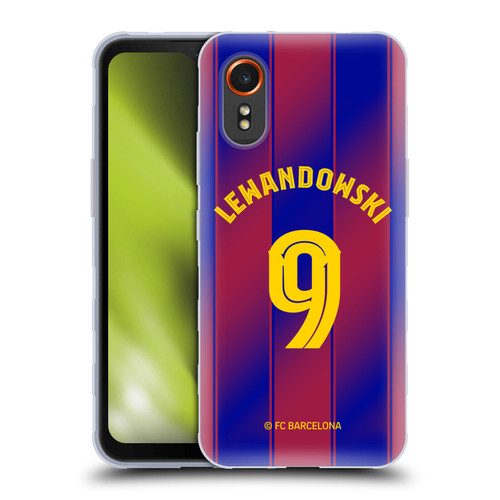 FC Barcelona 2025/26 Players Home Kit Robert Lewandowski Soft Gel Case for Samsung Galaxy Xcover7 5G