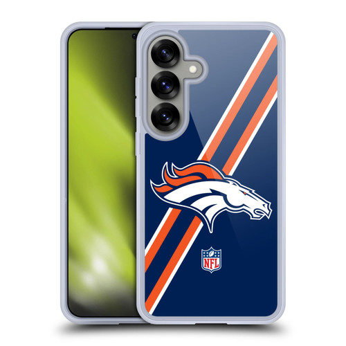 NFL Denver Broncos Logo Stripes Soft Gel Case for Samsung Galaxy S25