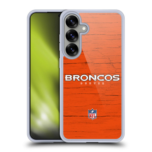 NFL Denver Broncos Logo Distressed Look Soft Gel Case for Samsung Galaxy S25+