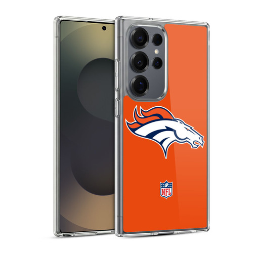 NFL Denver Broncos Logo Plain Soft Gel Case for Samsung Galaxy S25 Ultra & MagSafe