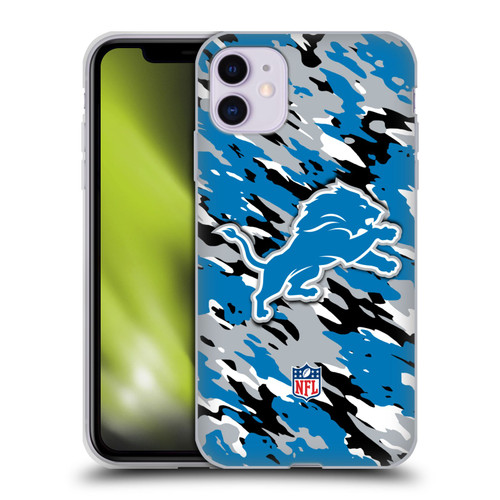 NFL Detroit Lions Logo Camou Soft Gel Case for Apple iPhone 11