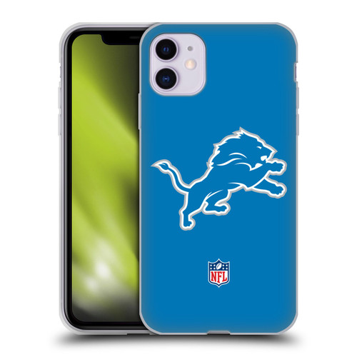 NFL Detroit Lions Logo Plain Soft Gel Case for Apple iPhone 11