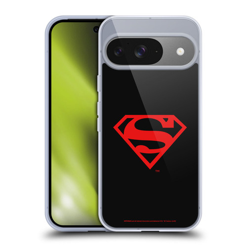 Superman DC Comics Logos Black And Red Soft Gel Case for Google Pixel 9 / Pixel 9 Pro