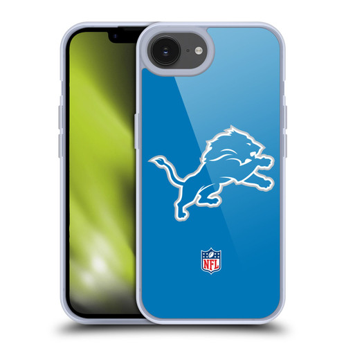 NFL Detroit Lions Logo Plain Soft Gel Case for Apple iPhone 16e