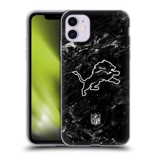 NFL Detroit Lions Artwork Marble Soft Gel Case for Apple iPhone 11