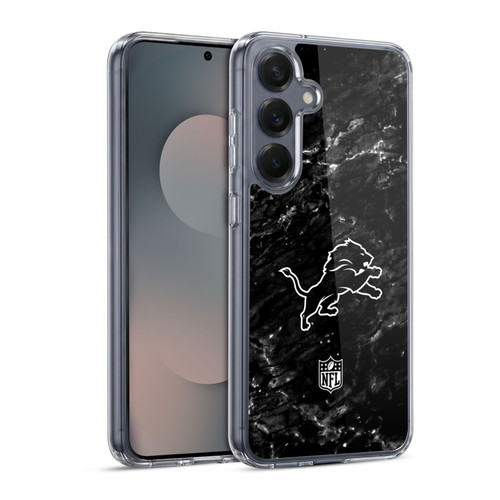 NFL Detroit Lions Artwork Marble Soft Gel Case for Samsung Galaxy S25 & MagSafe