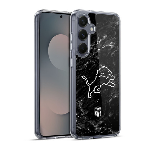 NFL Detroit Lions Artwork Marble Soft Gel Case for Samsung Galaxy S25+ & MagSafe