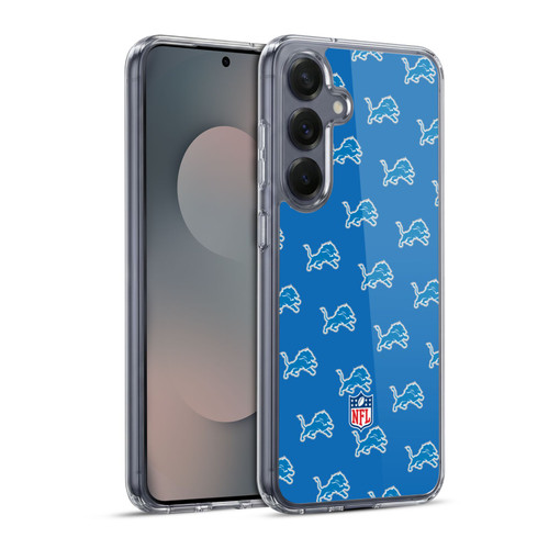 NFL Detroit Lions Artwork Patterns Soft Gel Case for Samsung Galaxy S25+ & MagSafe