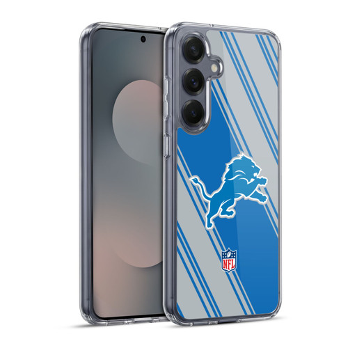 NFL Detroit Lions Artwork Stripes Soft Gel Case for Samsung Galaxy S25+ & MagSafe