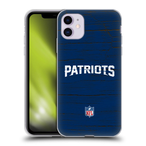 NFL New England Patriots Logo Distressed Look Soft Gel Case for Apple iPhone 11