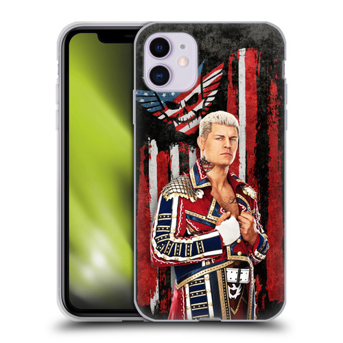 WWE Cody Rhodes American Nightmare Flag Soft Gel Case for Apple iPhone 11