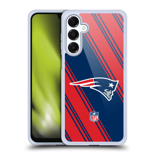 NFL New England Patriots Artwork Stripes Soft Gel Case for Samsung Galaxy A16 5G