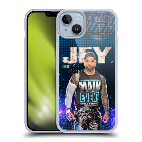 WWE Jey Uso Portrait Soft Gel Case for Apple iPhone 14 Plus