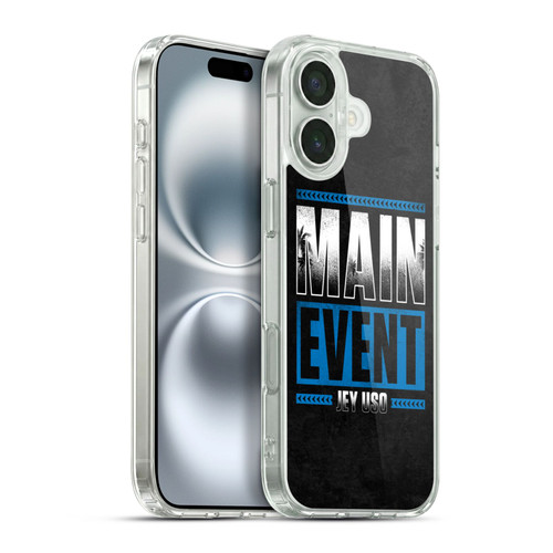 WWE Jey Uso Main Event Soft Gel Case for Apple iPhone 16 Plus & MagSafe
