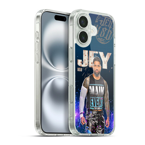 WWE Jey Uso Portrait Soft Gel Case for Apple iPhone 16 Plus & MagSafe