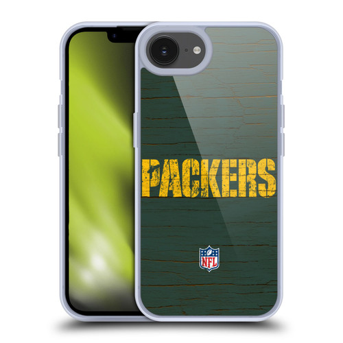 NFL Green Bay Packers Logo Distressed Look Soft Gel Case for Apple iPhone 16e