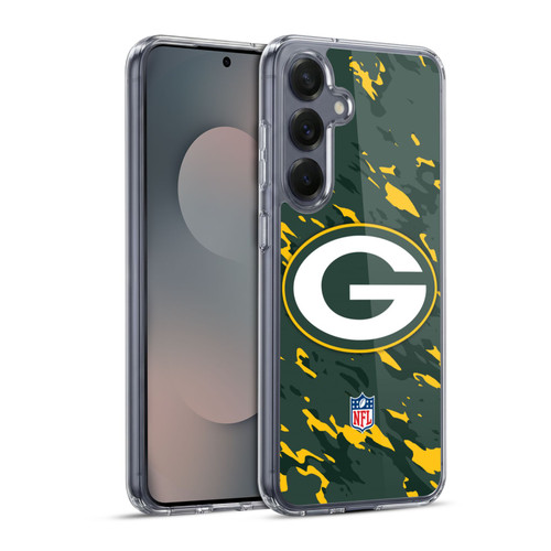 NFL Green Bay Packers Logo Camou Soft Gel Case for Samsung Galaxy S25+ & MagSafe