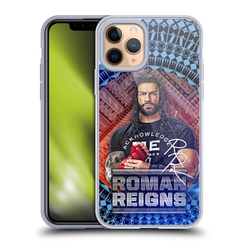 WWE Roman Reigns Tribal Pattern Soft Gel Case for Apple iPhone 11 Pro & MagSafe