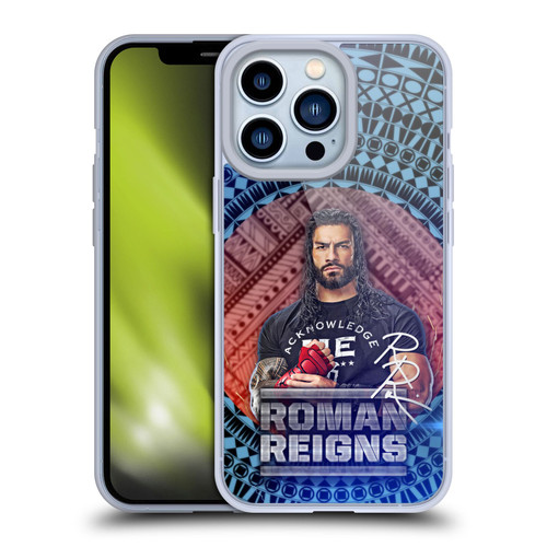 WWE Roman Reigns Tribal Pattern Soft Gel Case for Apple iPhone 13 Pro & MagSafe