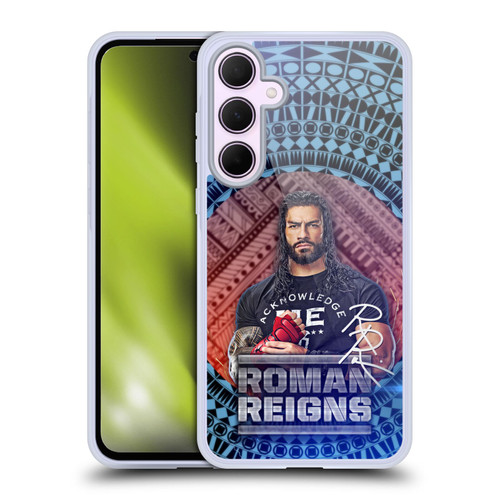 WWE Roman Reigns Tribal Pattern Soft Gel Case for Samsung Galaxy A35 5G